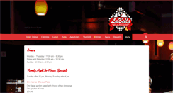 Desktop Screenshot of labellapizzawynantskill.com